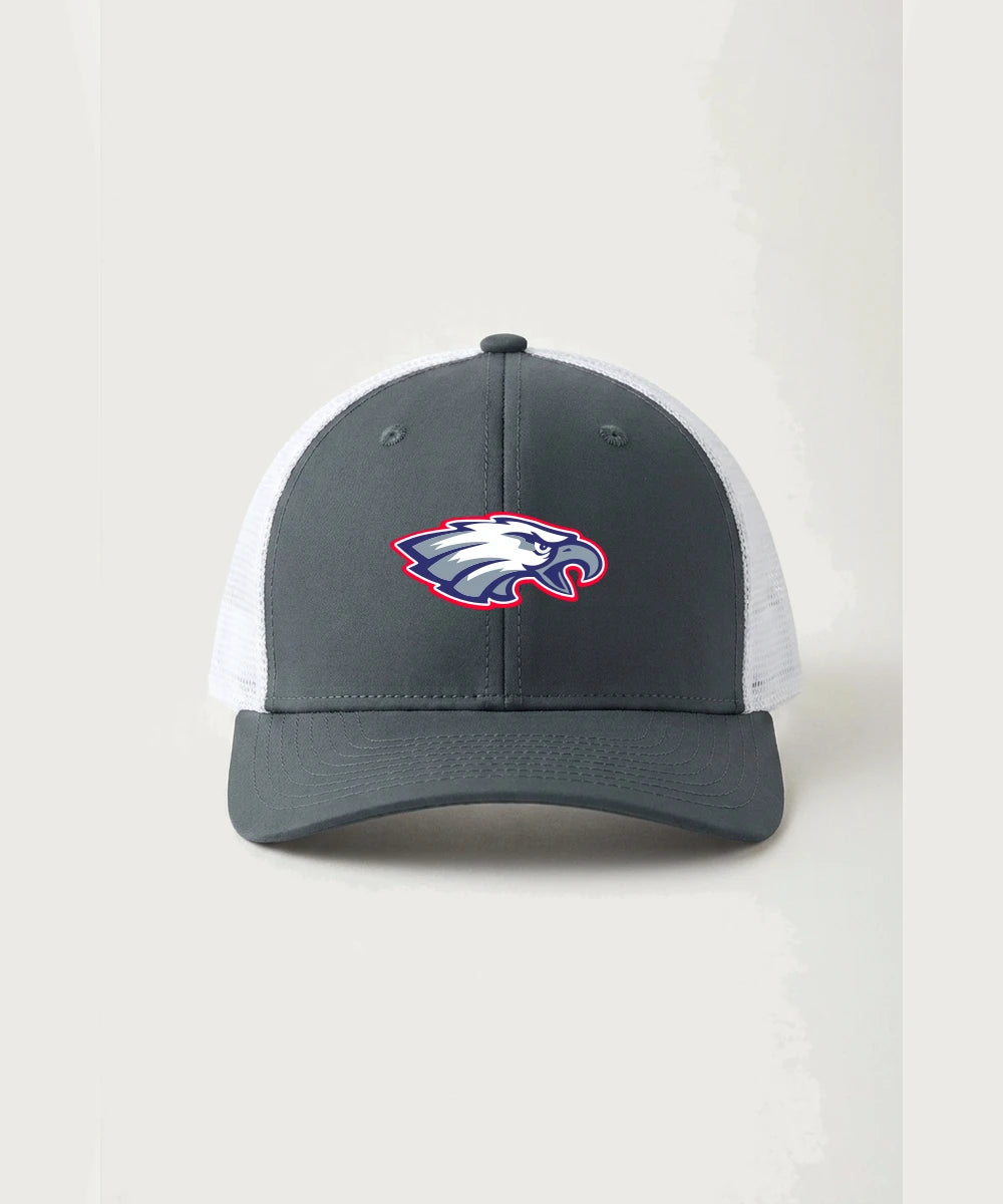 Pequot Lakes High School Football (Boys) - Iron Grey/ White Sport-Tek Club Trucker Cap STC46