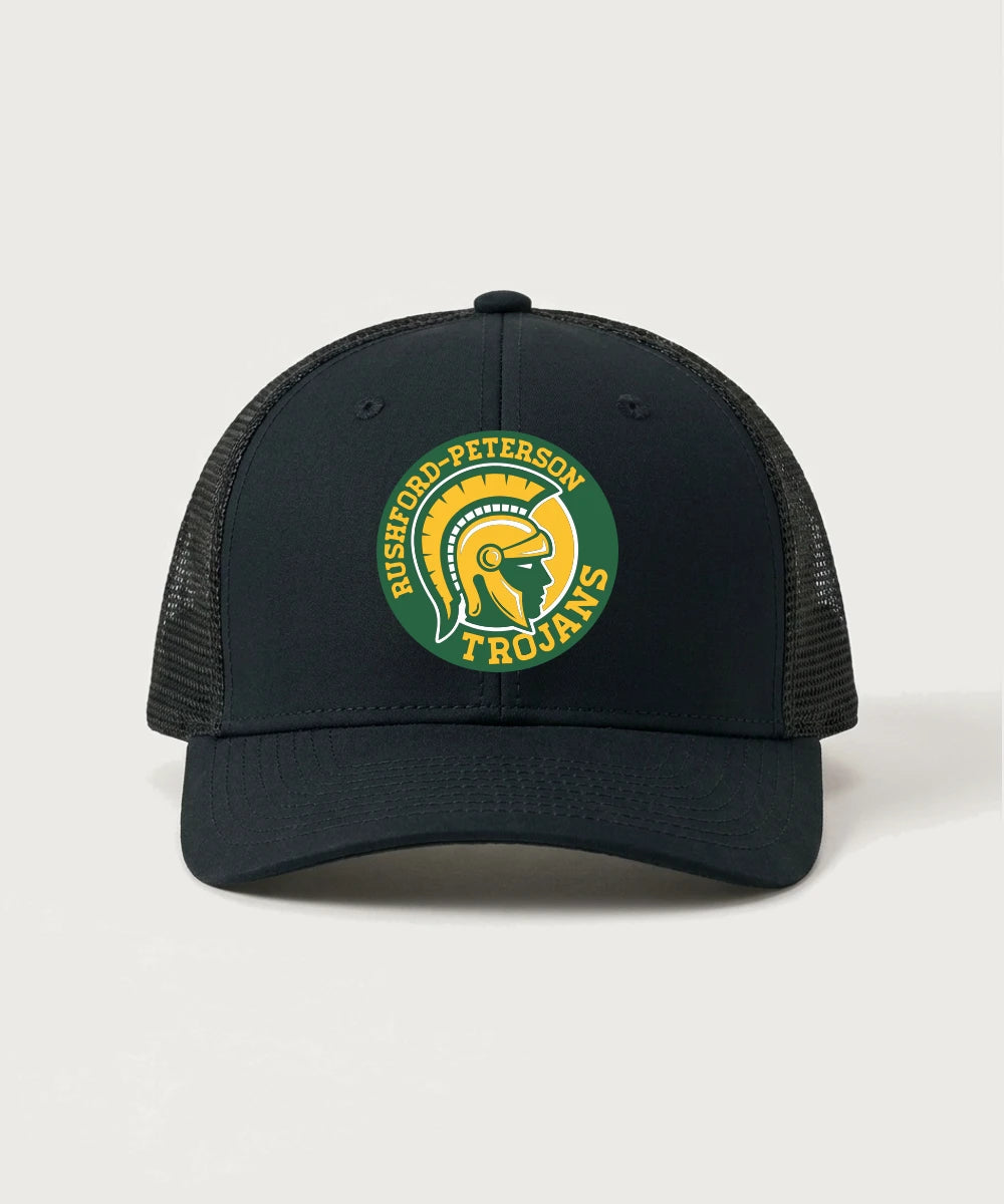 Rushford Peterson High School Football (Boys) - Black/ Black Sport-Tek Club Trucker Cap STC46