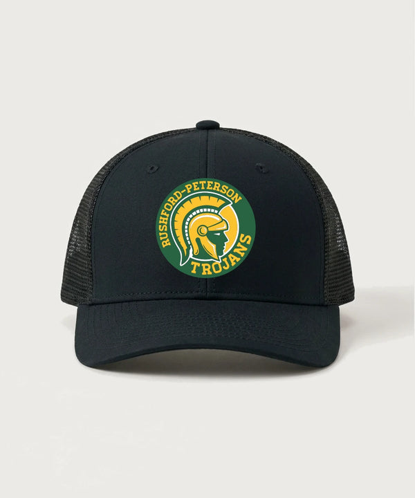 Rushford Peterson High School Football (Boys) - Black/ Black Sport-Tek Club Trucker Cap STC46