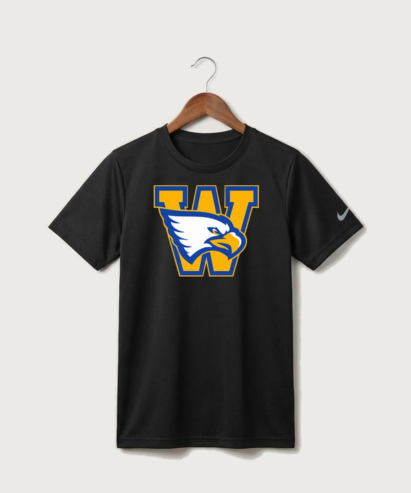 Windom Area High School Volleyball (Girls) - Black Nike Youth Swoosh Sleeve rLegend Tee NKDX8787