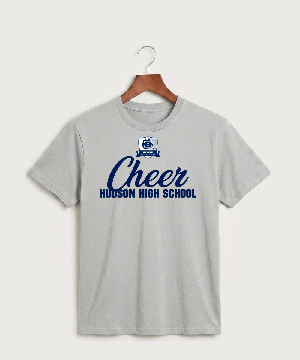 Hudson Cheer & Stunt - Silver Port & Co Core Cotton Tee. PC54