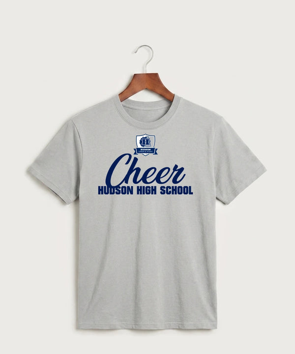 Hudson Cheer & Stunt - Silver Port & Co Core Cotton Tee. PC54