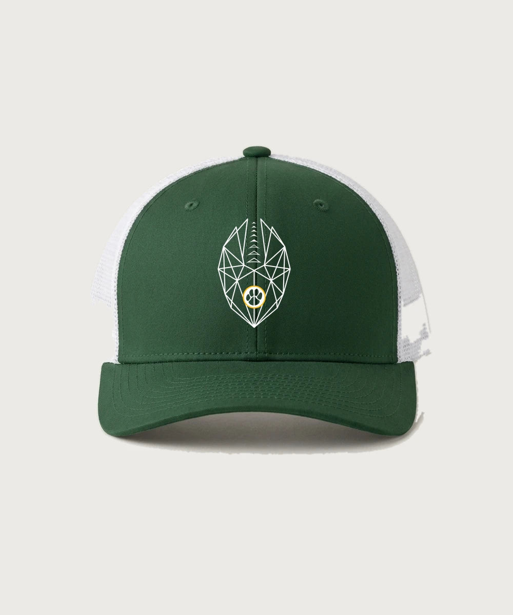 Ashwaubenon High School Football (Boys) (Sandbox) - Forest Green/ White Sport-Tek Club Trucker Cap STC46