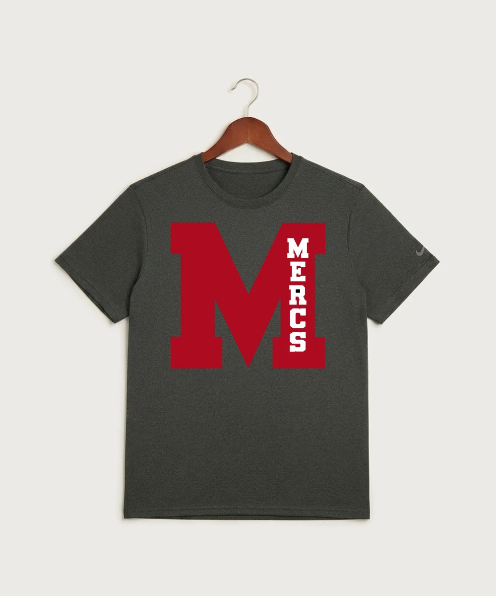 Mcgregor High School Football (Boys) - Dark Smoke Heather Nike Swoosh Sleeve rLegend Tee NKDX8730