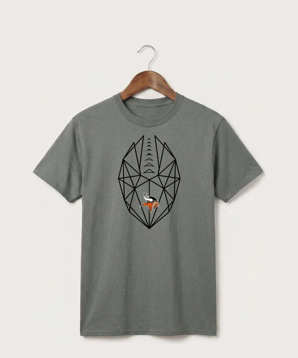 Littlefork Big Falls High School Football (Boys) - Medium Grey Port & Co Core Cotton Tee. PC54
