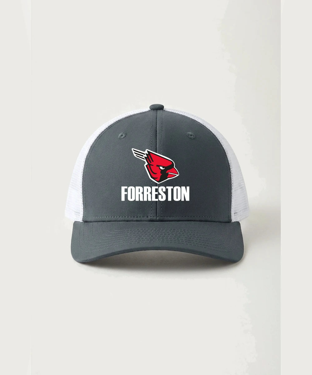 Forreston Basketball - Iron Grey/ White Sport-Tek Club Trucker Cap STC46