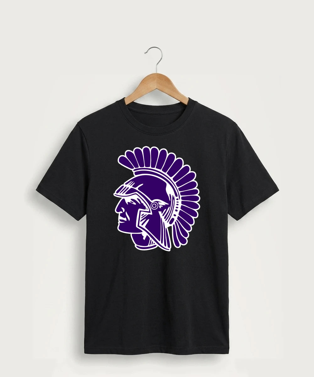Barnesville High School Football (Boys) - Jet Black Port & Co Core Cotton Tee. PC54