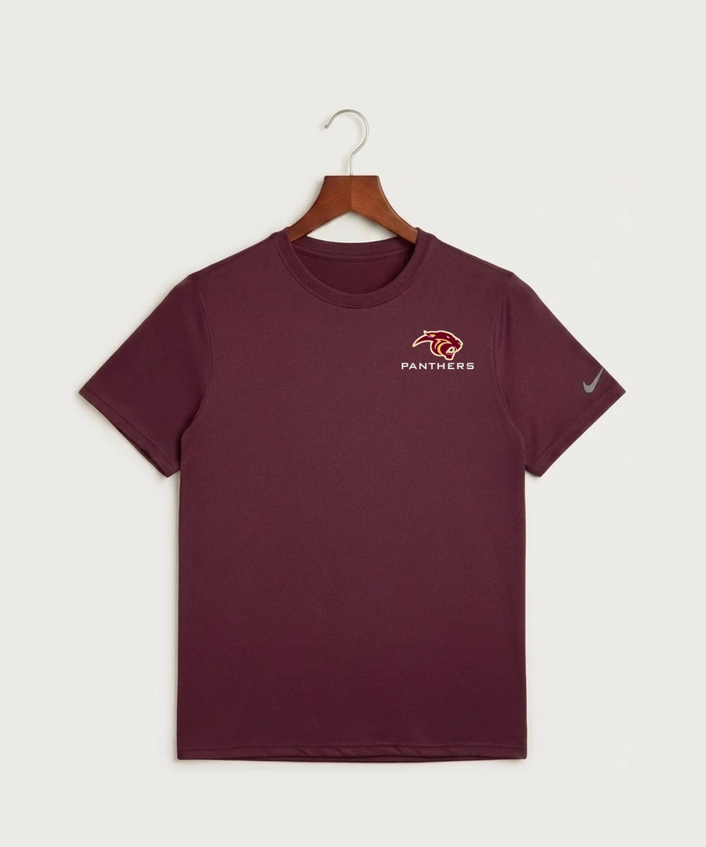 Pine Island High School Football (Boys) - Deep Maroon Nike Swoosh Sleeve rLegend Tee NKDX8730