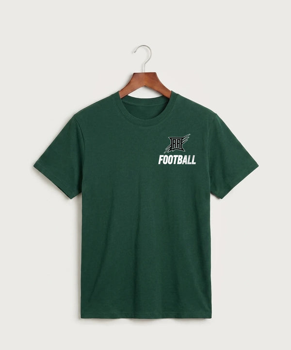 Rock Ridge High School Football (Boys) - Dark Green Port & Co Core Cotton Tee. PC54