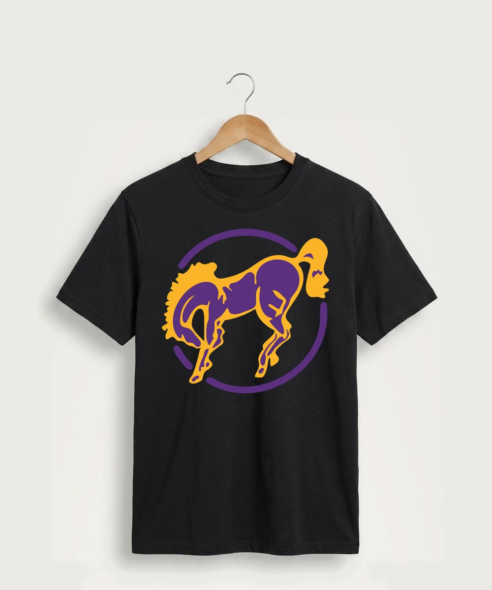 International Falls High School Football (Boys) - Jet Black Port & Co Core Cotton Tee. PC54