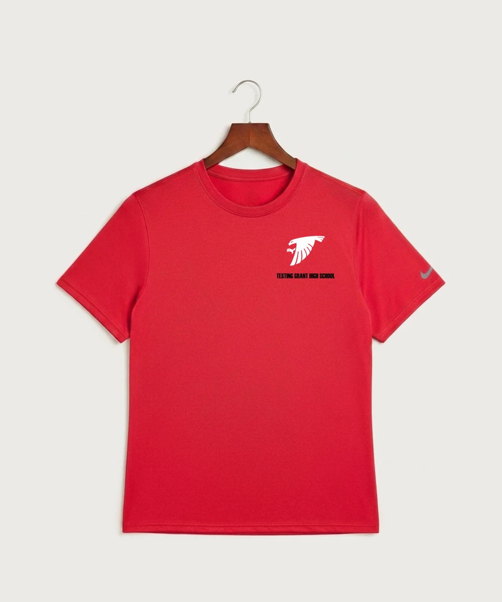 GF E2E Test 03 Girls Basketball - University Red Nike Swoosh Sleeve rLegend Tee NKDX8730