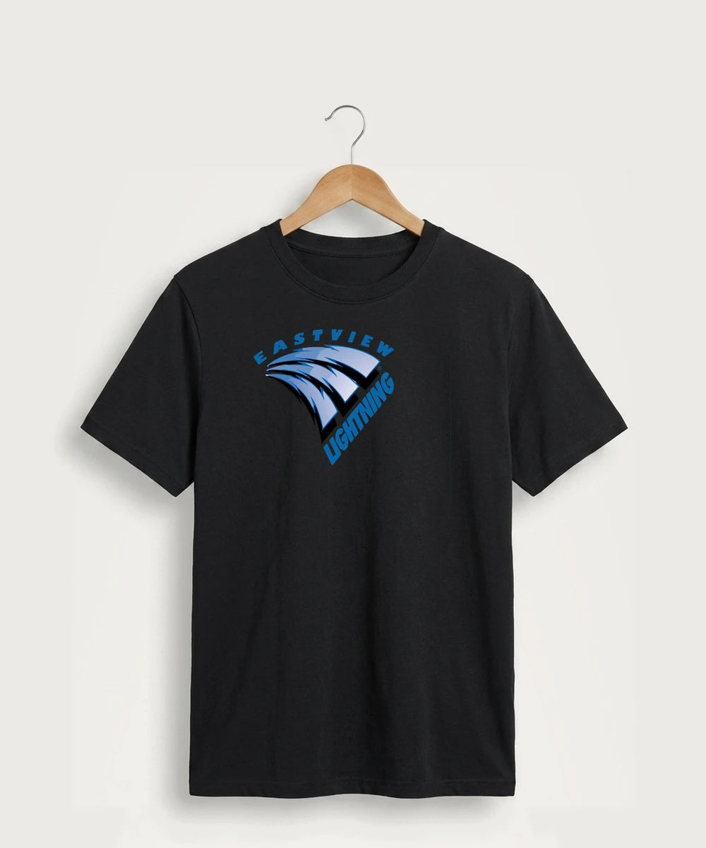 Eastview High School Volleyball (Girls) - Jet Black Port & Co Core Cotton Tee. PC54