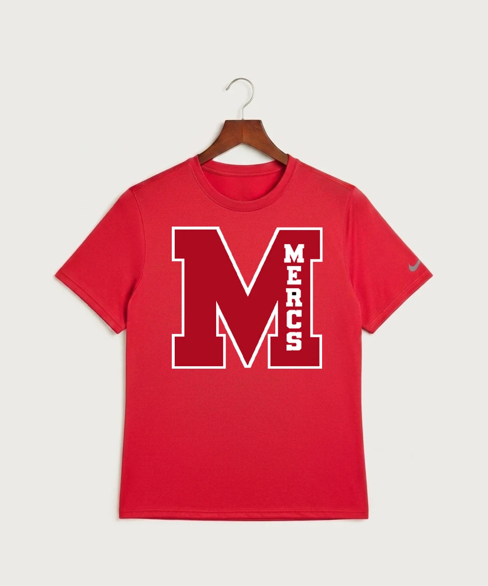 Mcgregor High School Volleyball (Girls) - University Red Nike Swoosh Sleeve rLegend Tee NKDX8730