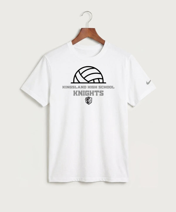 Kingsland High School Volleyball (Girls) - White Nike Swoosh Sleeve rLegend Tee NKDX8730