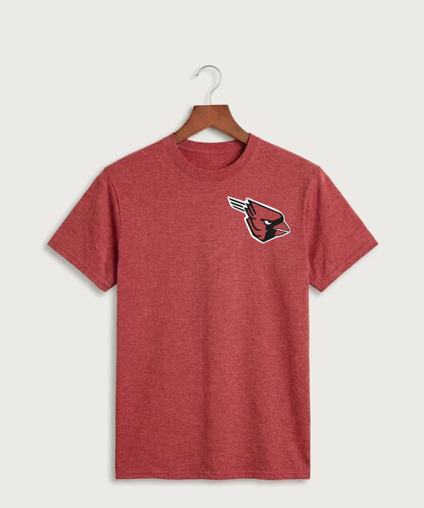 Forreston Track and Field - Heather Red Port & Co Core Cotton Tee. PC54