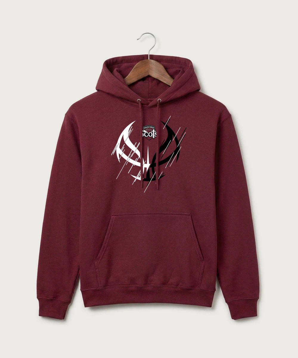 Walnut Ridge High School Basketball Team Store - Cardinal Port & Co Core Fleece Pullover Hooded Sweatshirt. PC78H
