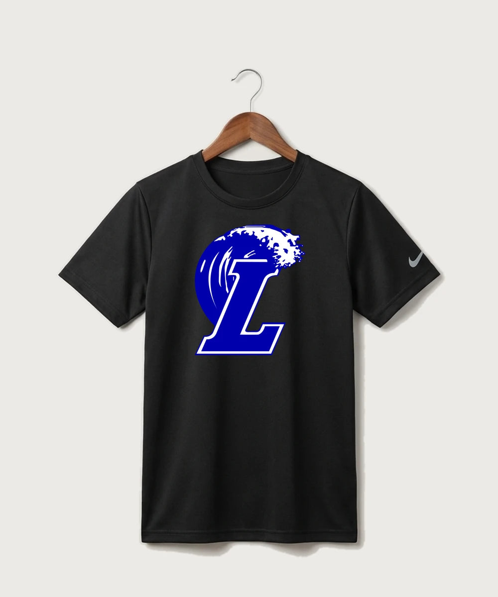 Lakeview High School Football (Boys) - Black Nike Youth Swoosh Sleeve rLegend Tee NKDX8787