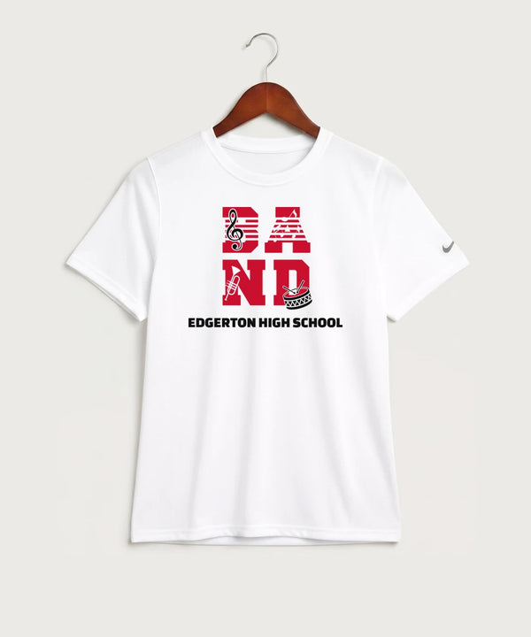 Edgerton High School Band Team Store - White Nike Youth Swoosh Sleeve rLegend Tee NKDX8787