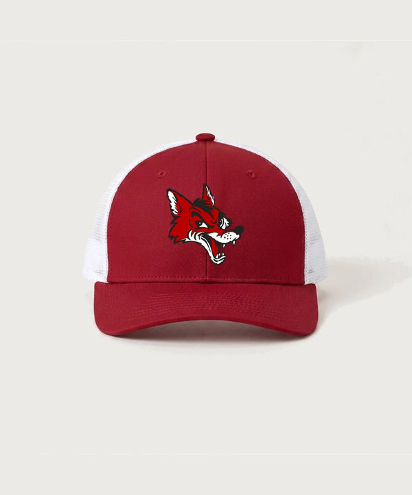 Ely Memorial High School Volleyball (Girls) - Deep Red/ White Sport-Tek Club Trucker Cap STC46