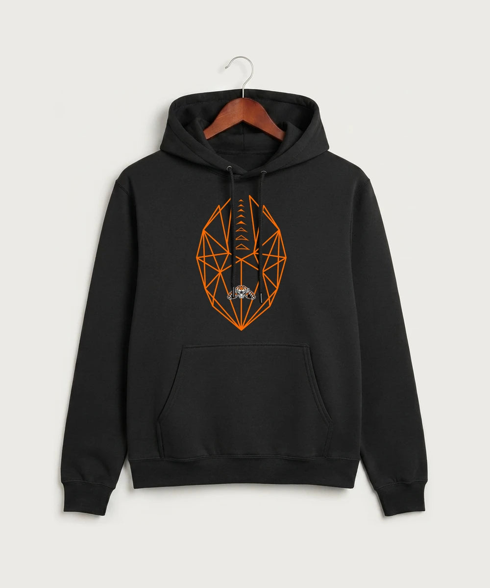 Pine River Backus High School Football (Boys) - Jet Black Port & Co Core Fleece Pullover Hooded Sweatshirt. PC78H
