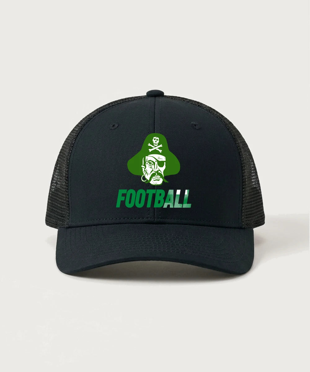 Verndale High School Football (Boys) - Black/ Black Sport-Tek Club Trucker Cap STC46