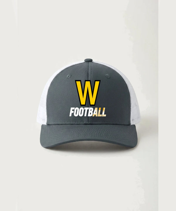 Warroad High School Football (Boys) - Iron Grey/ White Sport-Tek Club Trucker Cap STC46