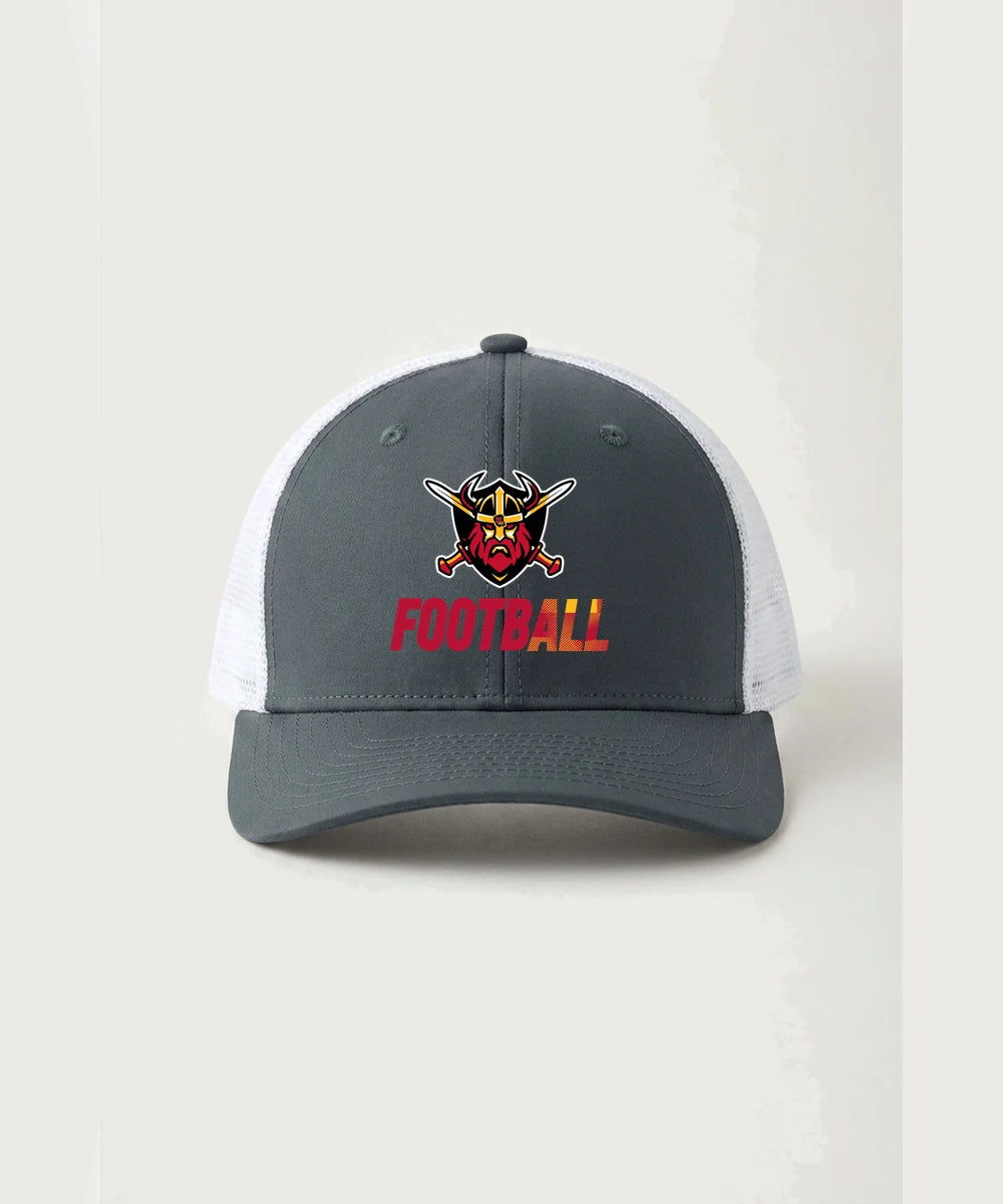 Mille Lacs High School Football (Boys) - Iron Grey/ White Sport-Tek Club Trucker Cap STC46