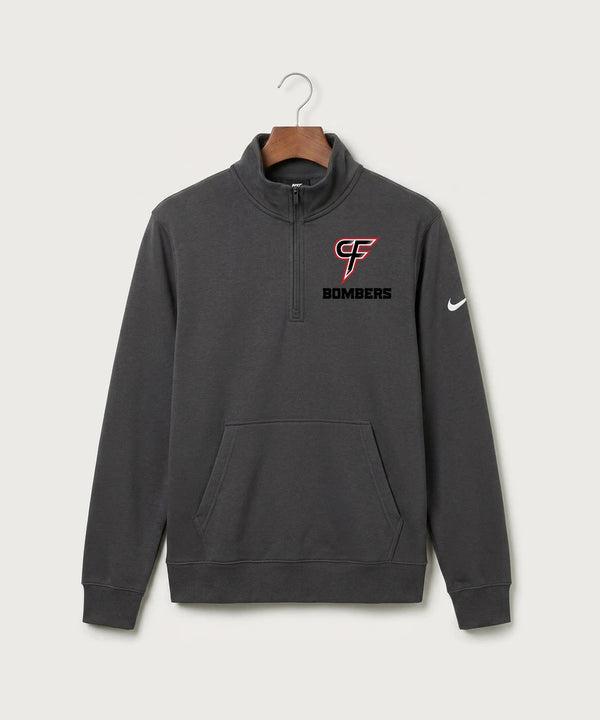 Cannon Falls High School Volleyball (Girls) - Anthracite Nike Club Fleece Sleeve Swoosh 1/2-Zip NKDX6718