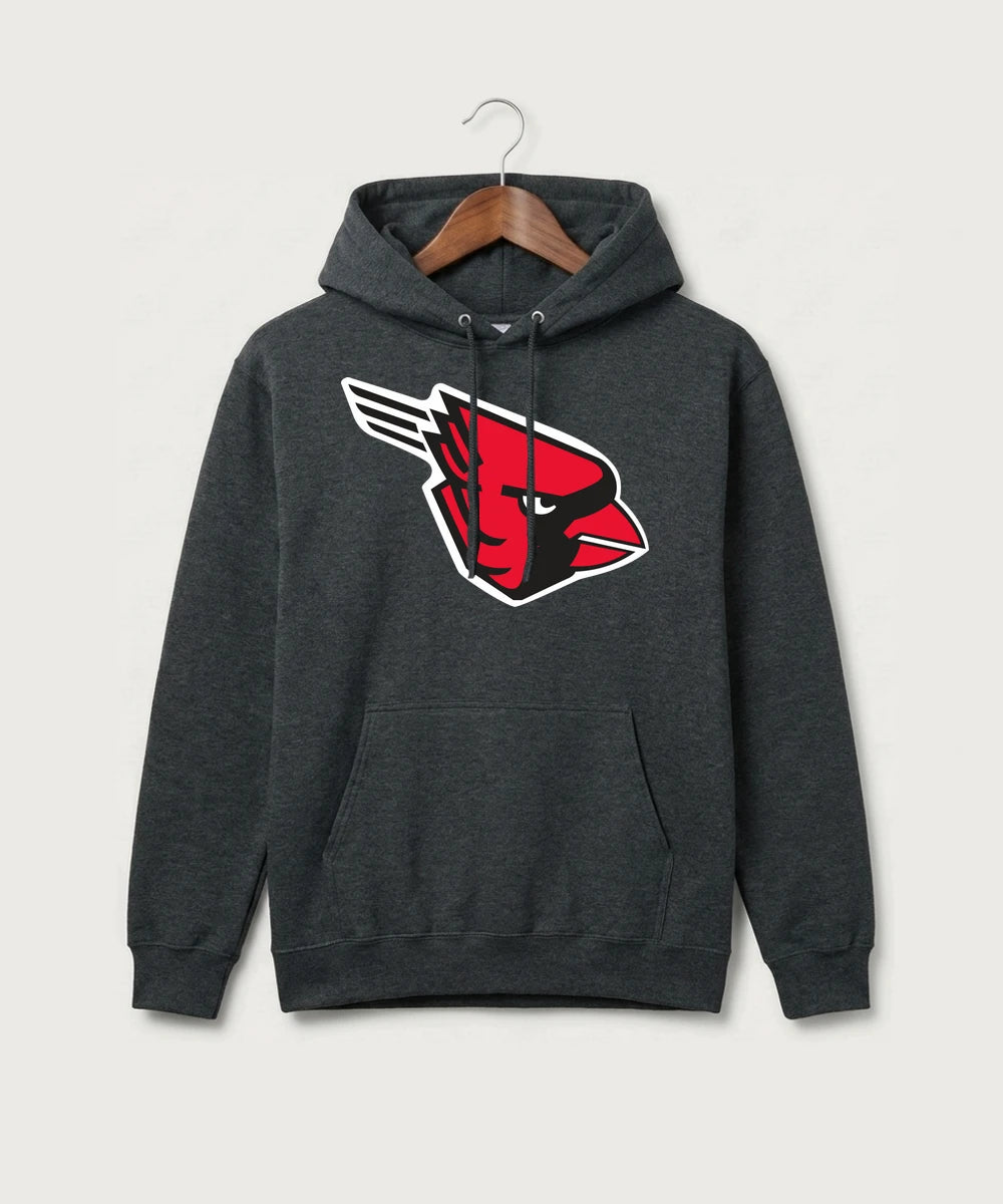 Forreston Football - Black Heather Port & Co Core Fleece Pullover Hooded Sweatshirt. PC78H