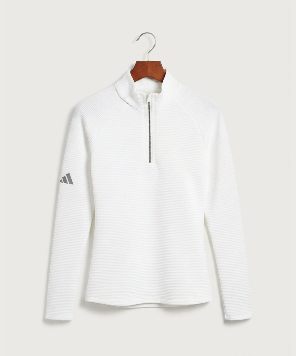 Wisconsin Hanger Test - White Quarter Zip - Left Chest