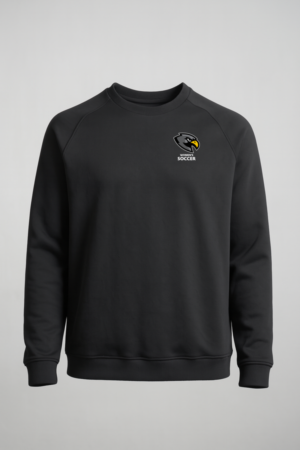 Black Crewneck - Black Hawk College Women's Soccer