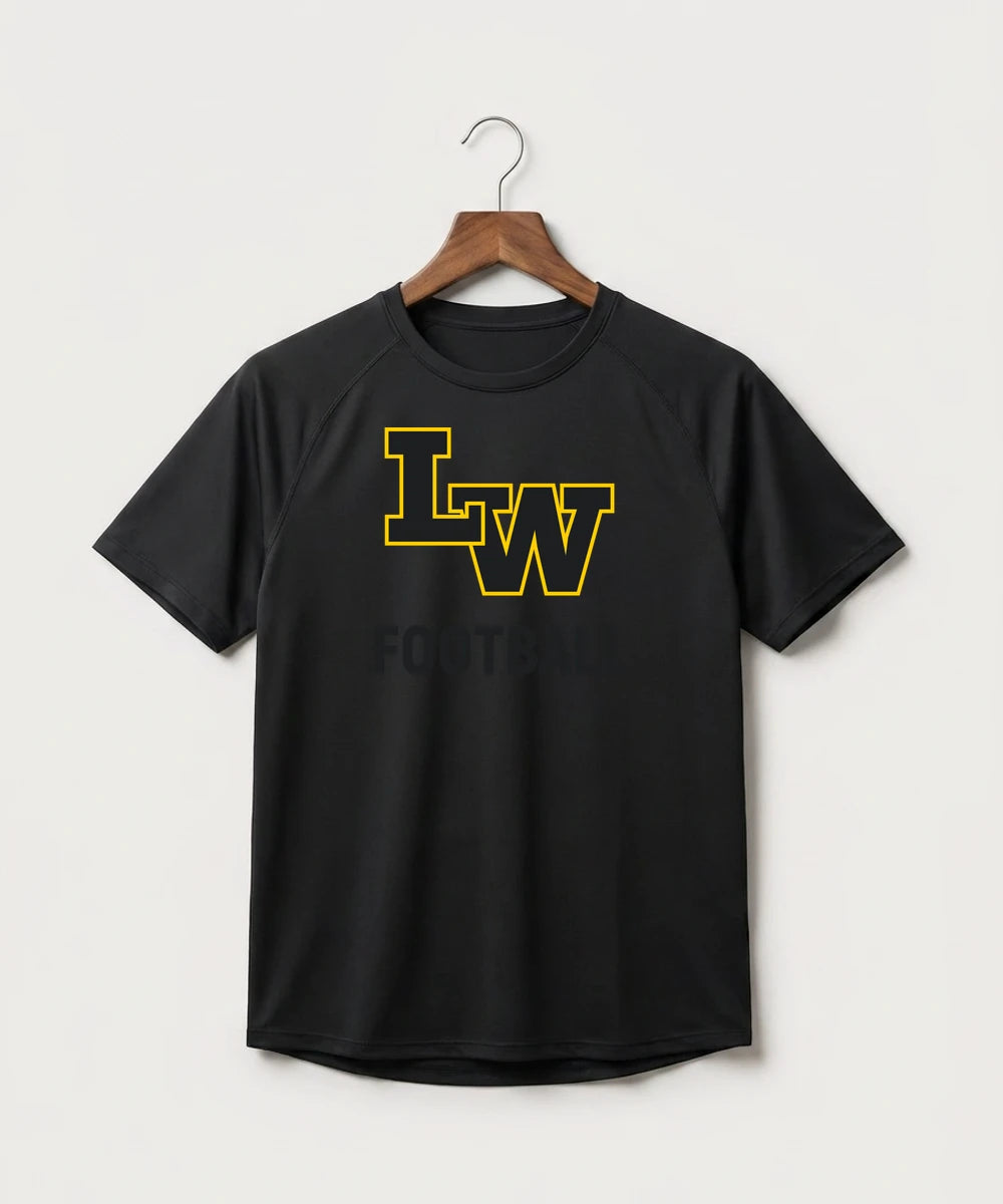 Le-Win Football - Black Tee - Full Front