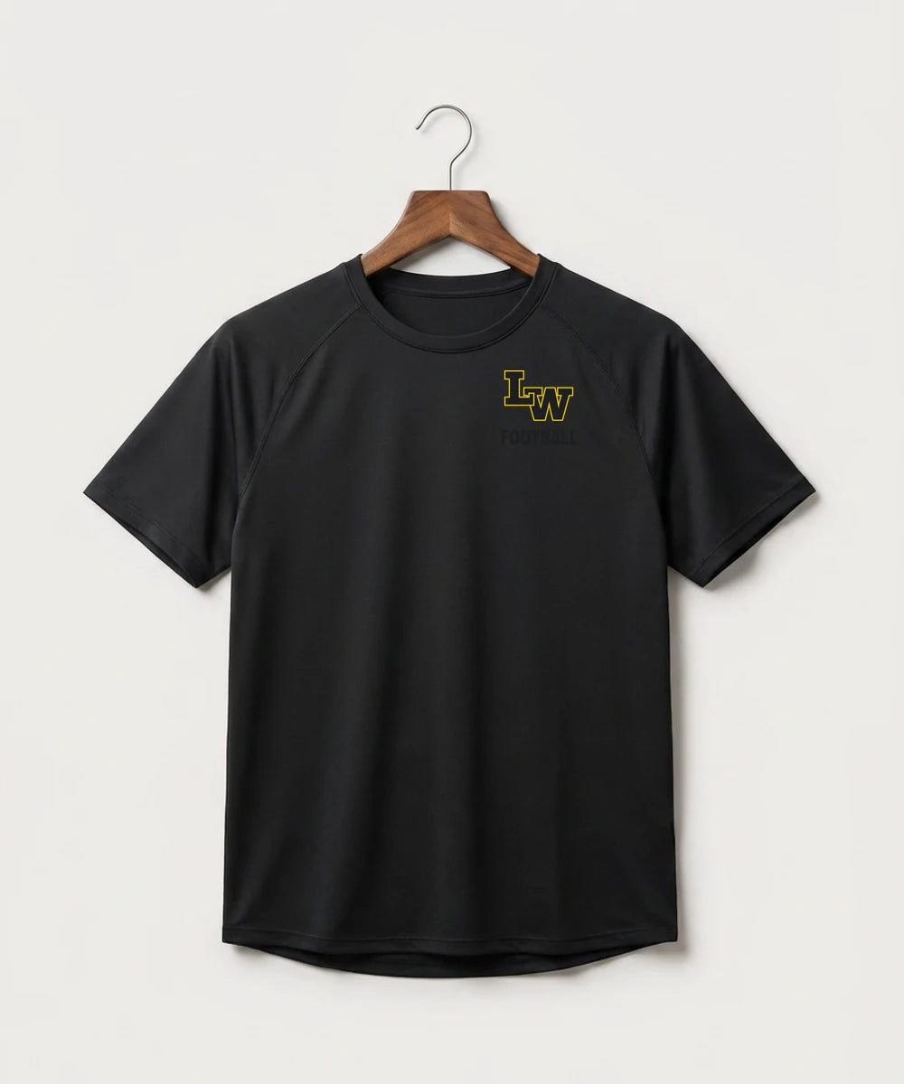 Le-Win Football - Black Tee - Left Chest