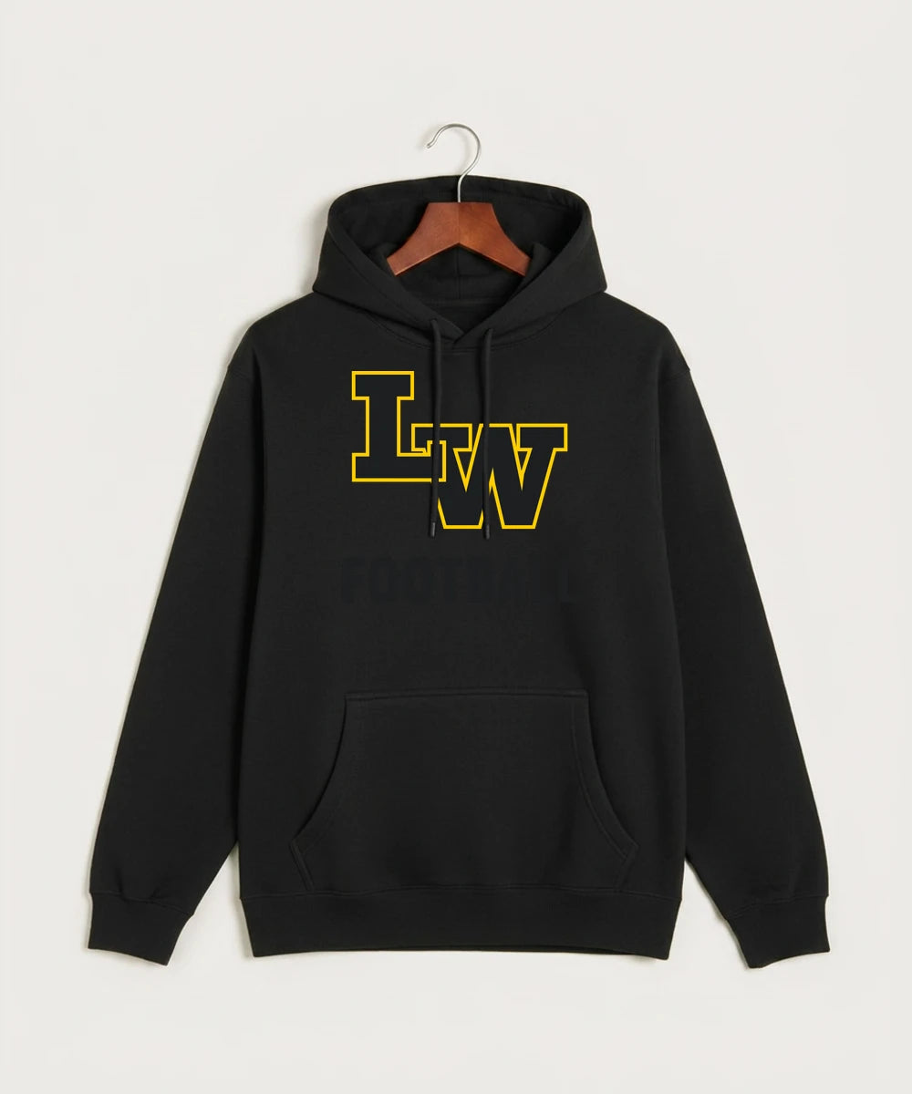 Le-Win Football - Black Hoodie Value - Full Front
