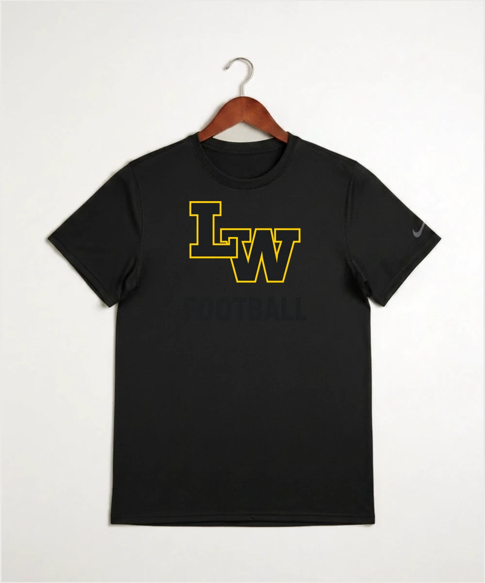 Le-Win Football - Black Nike Swoosh Sleeve rLegend Tee NKDX8730