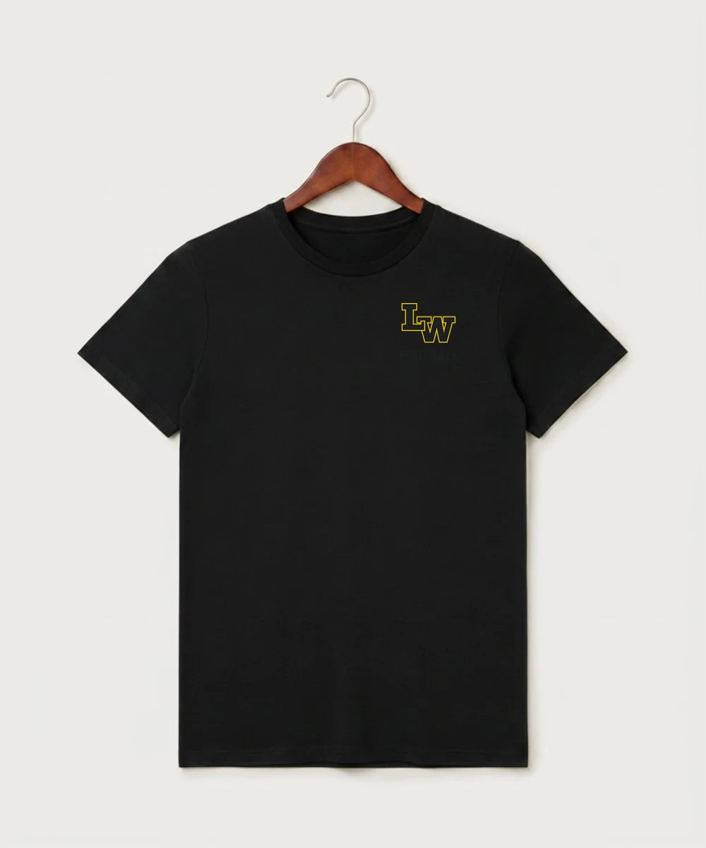 Le-Win Football - Black T-Shirt - Left Chest
