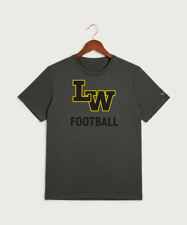 Le-Win Football - Dark Smoke Heather Nike Swoosh Sleeve rLegend Tee NKDX8730