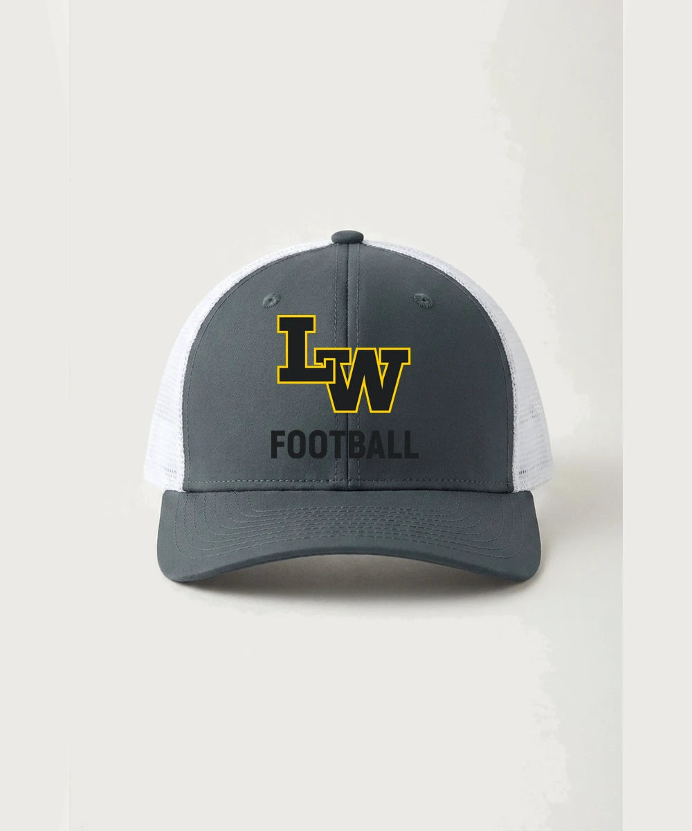 Le-Win Football - Iron Grey/ White Sport-Tek Club Trucker Cap STC46