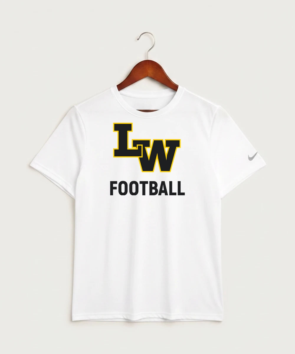Le-Win Football - White Nike Swoosh Sleeve rLegend Tee NKDX8730
