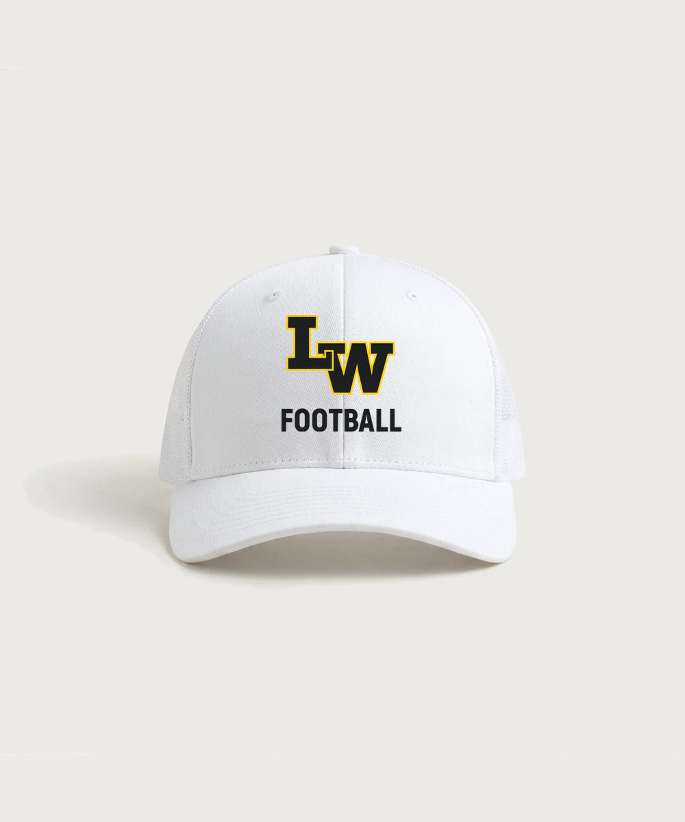 Le-Win Football - White/ White Sport-Tek Club Trucker Cap STC46