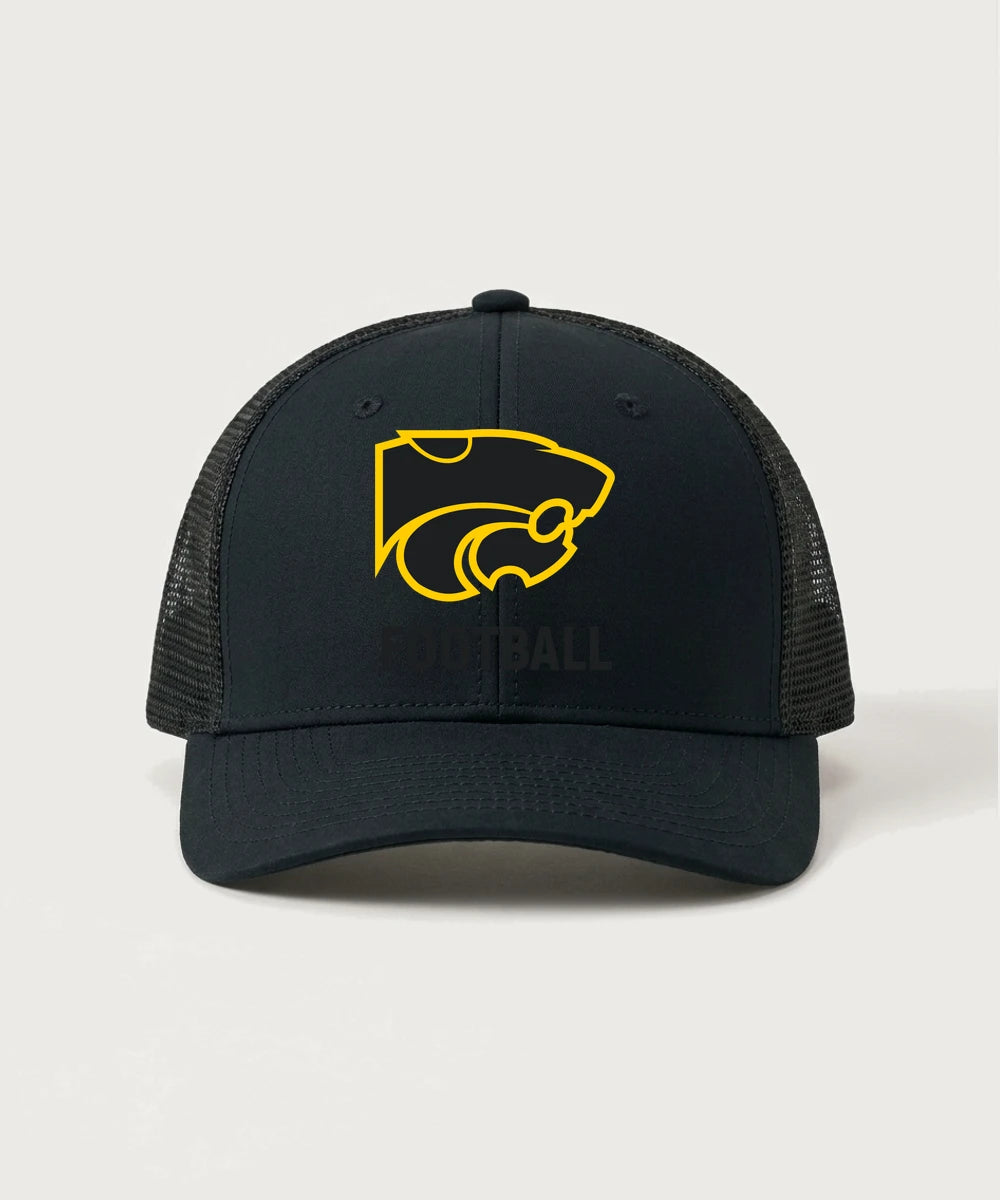 Le-Win Football - Black/ Black Sport-Tek Club Trucker Cap STC46