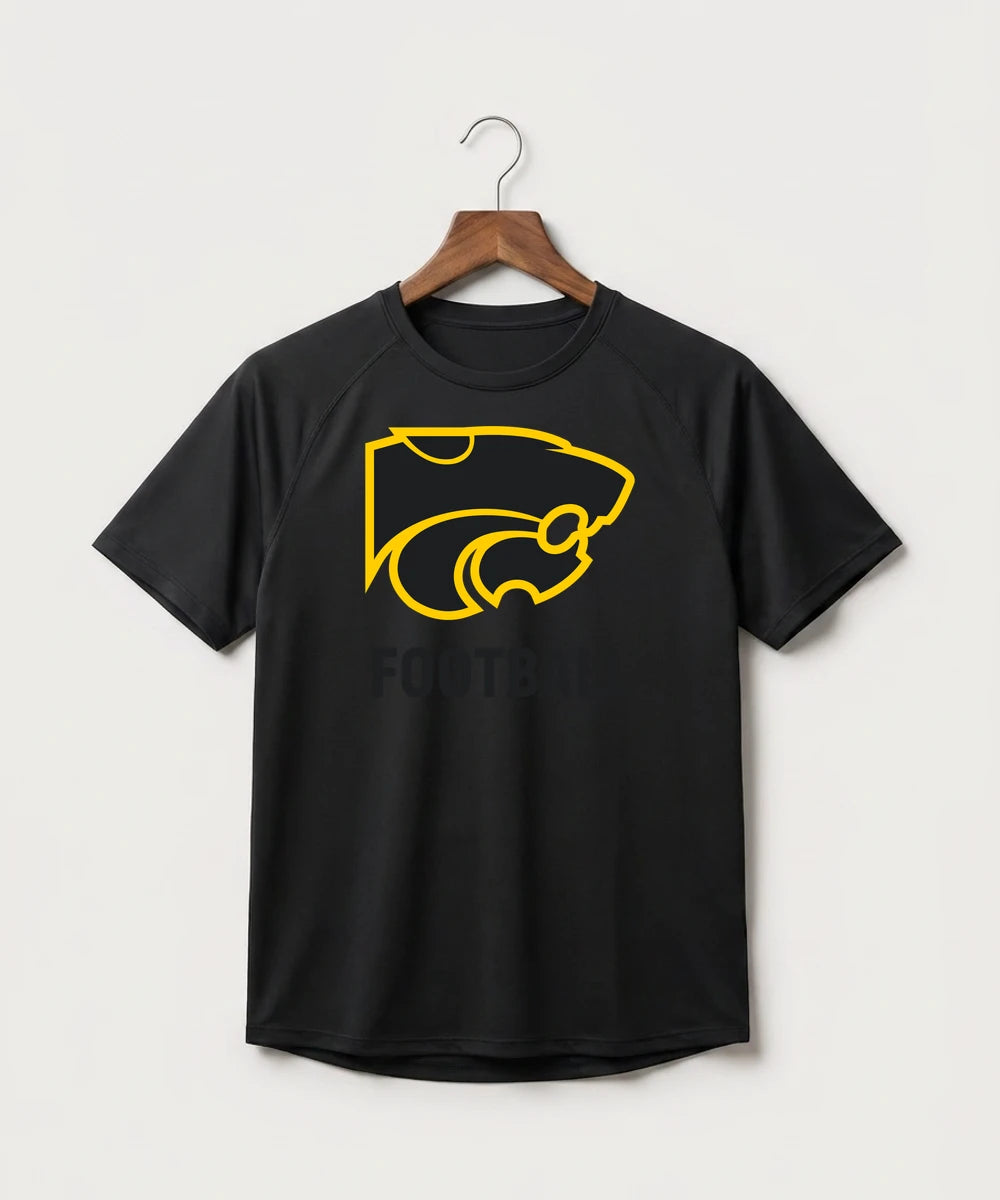 Le-Win Football - Black Tee - Full Front