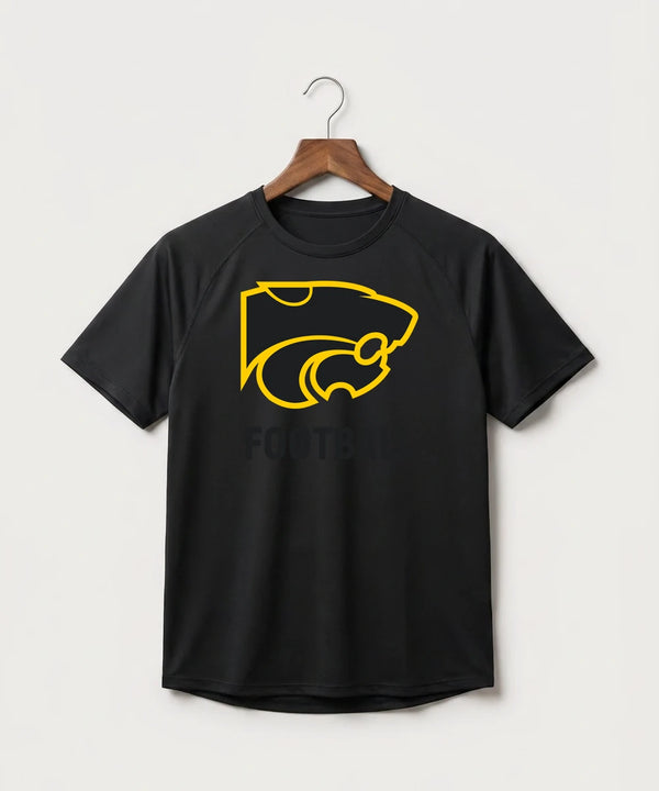 Le-Win Football - Black Tee - Full Front