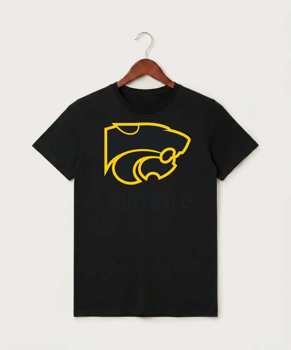 Le-Win Football - Black T-Shirt - Full Front