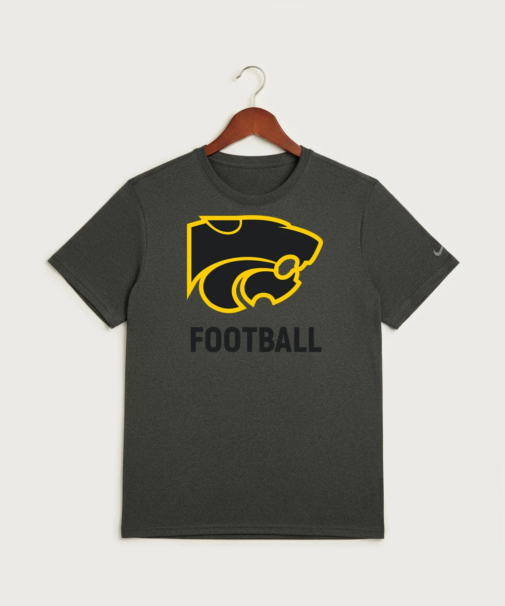 Le-Win Football - Dark Smoke Heather Nike Swoosh Sleeve rLegend Tee NKDX8730