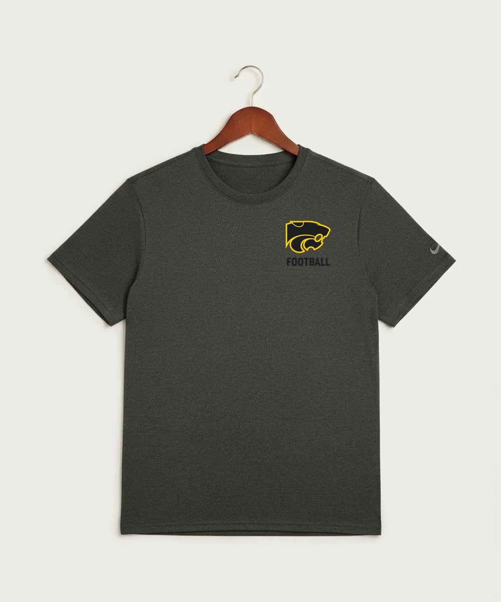 Le-Win Football - Dark Smoke Heather Nike Swoosh Sleeve rLegend Tee NKDX8730