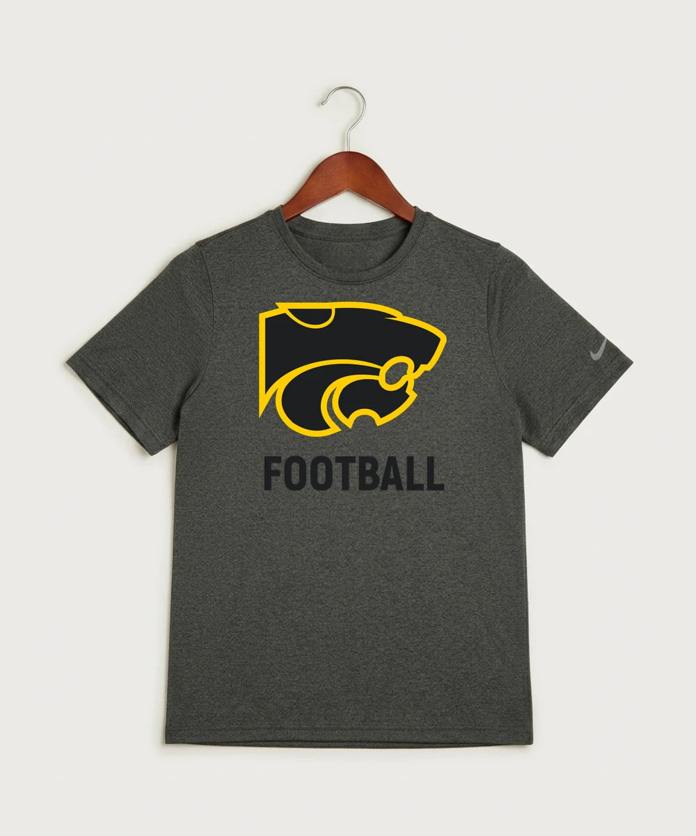 Le-Win Football - Dark Smoke Heather Nike Youth Swoosh Sleeve rLegend Tee NKDX8787
