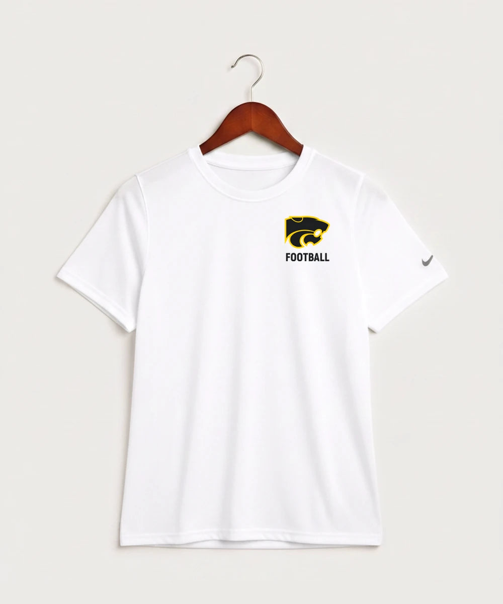 Le-Win Football - White Nike Youth Swoosh Sleeve rLegend Tee NKDX8787