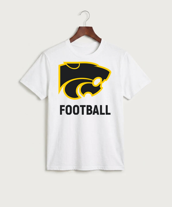 Le-Win Football - White Port & Co Core Cotton Tee. PC54