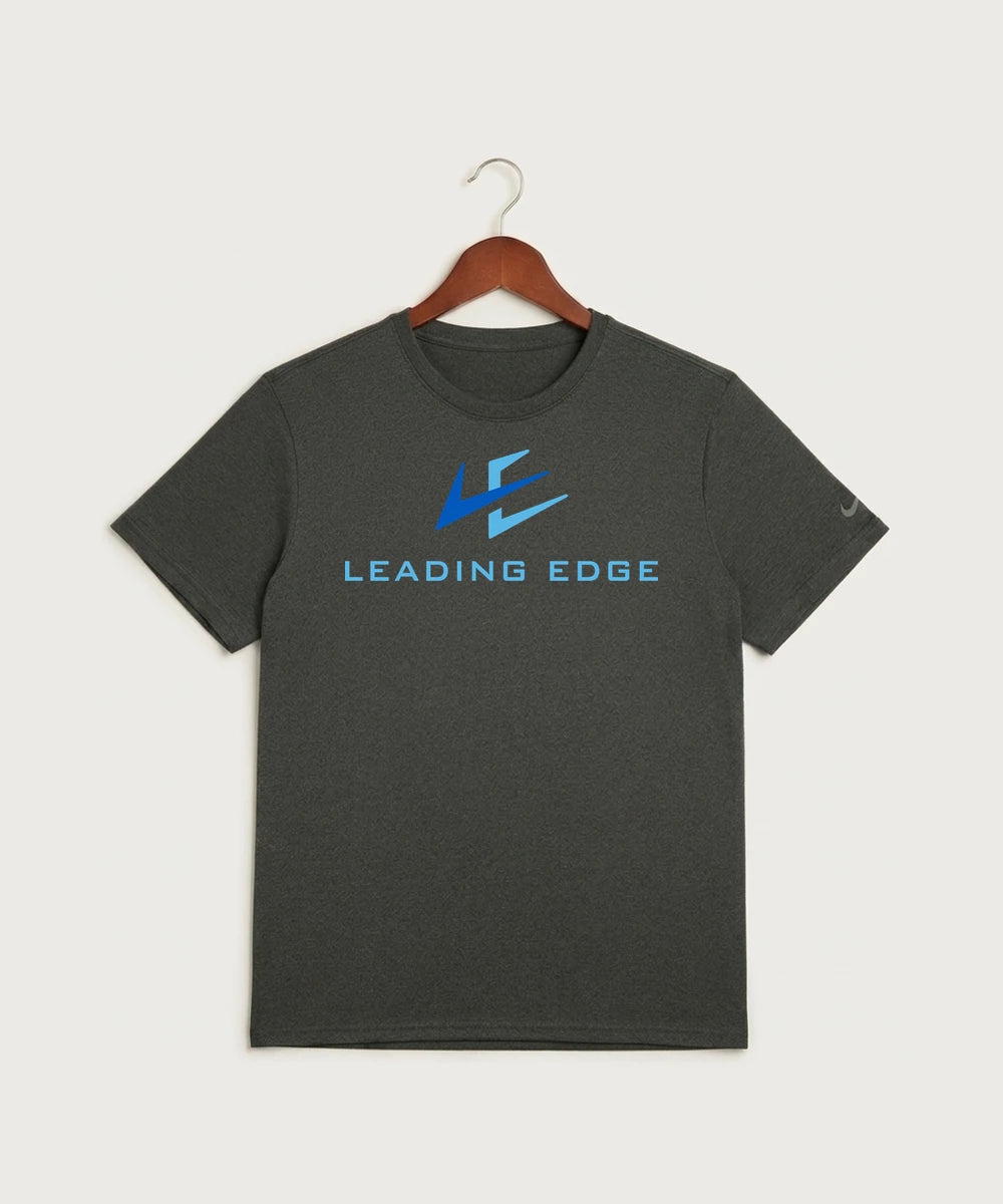 Leading Edge Team Store - Dark Smoke Heather Nike Swoosh Sleeve rLegend Tee NKDX8730